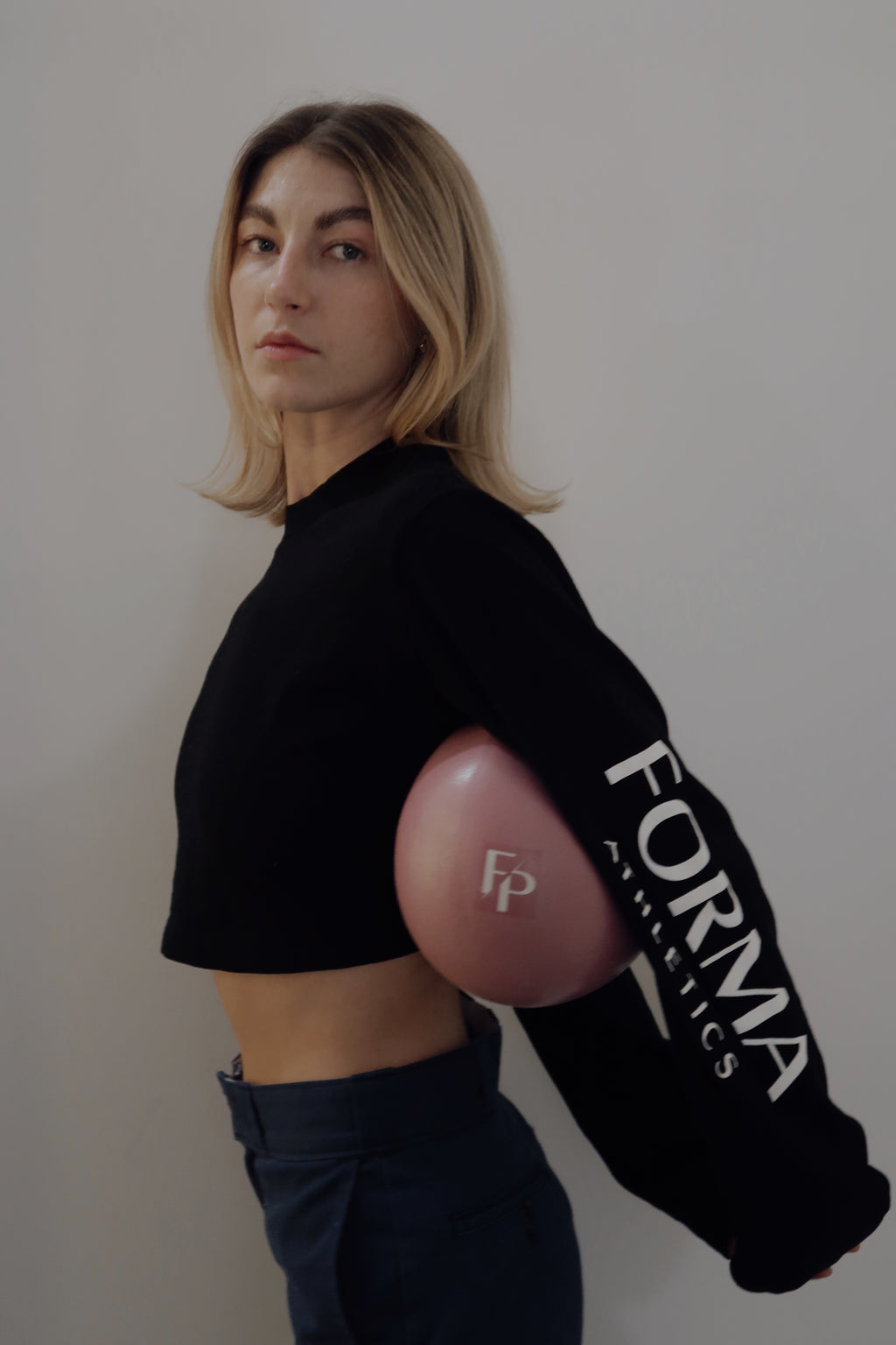 FORMA Athletics x Cotton Citizen Crop Long Sleeve in Black