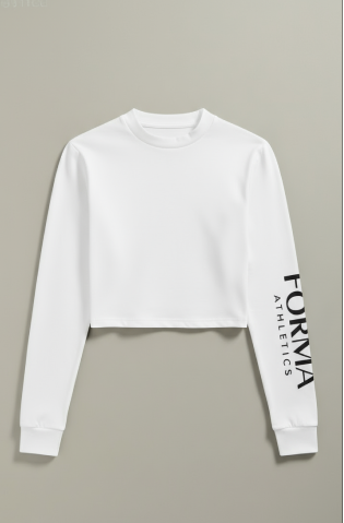 FORMA Athletics x Cotton Citizen Crop Long Sleeve in White